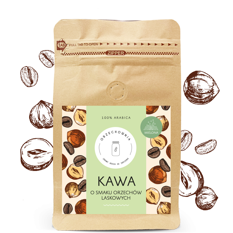 Kawa mielona orzechy laskowe | 200 g | Orzechownia | Arabica Santos