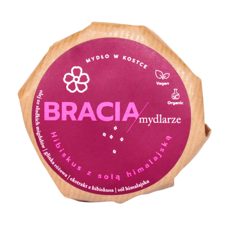 Hibiskus z Solą Himalajską | Mydło Peelingujące | 160 g | Bracia Mydlarze