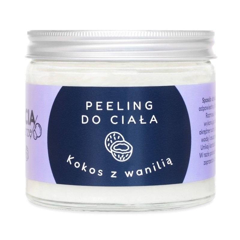 Kokos z Wanilią | Peeling Drobnoziarnisty | 250 g | Bracia Mydlarze