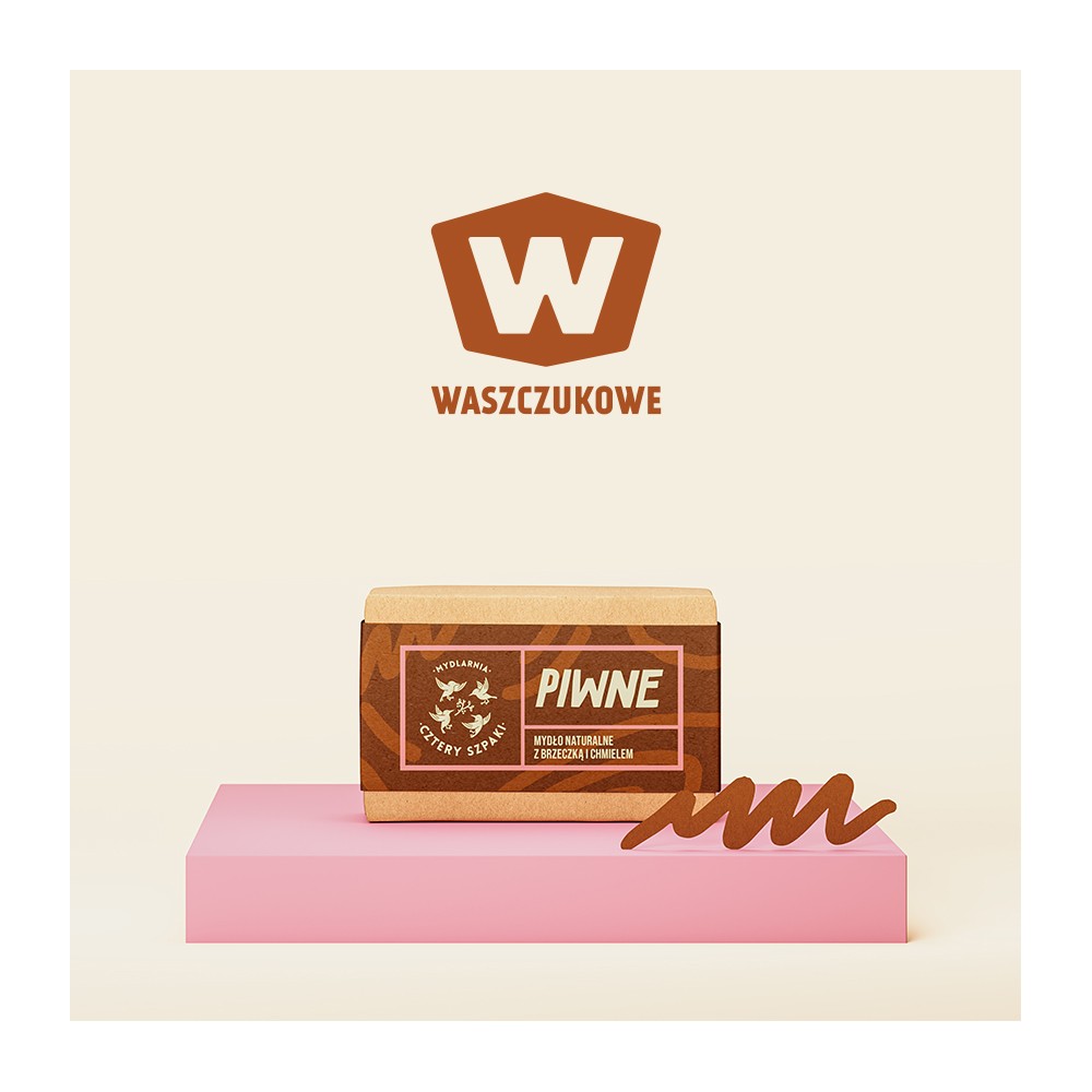 Piwne - naturalne mydło w kostce | 110g | 4 szpaki