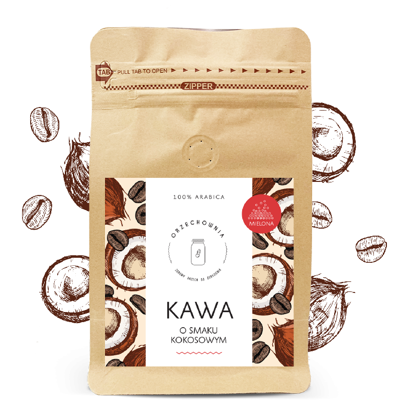 Kawa kokosowa mielona | 100% Arabica Santos | Orzechownia