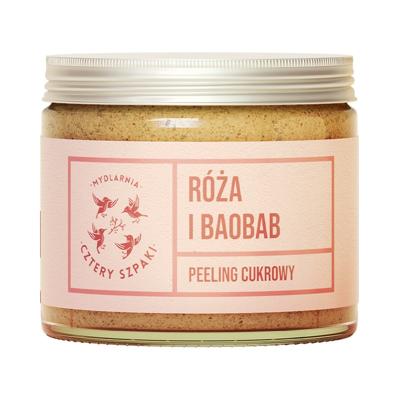 Róża i Baobab – Peeling Cukrowy | 250 ml | 4 Szpaki