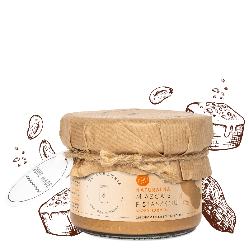 Miazga fistaszkowa słony karmel | 200 g | Orzechownia