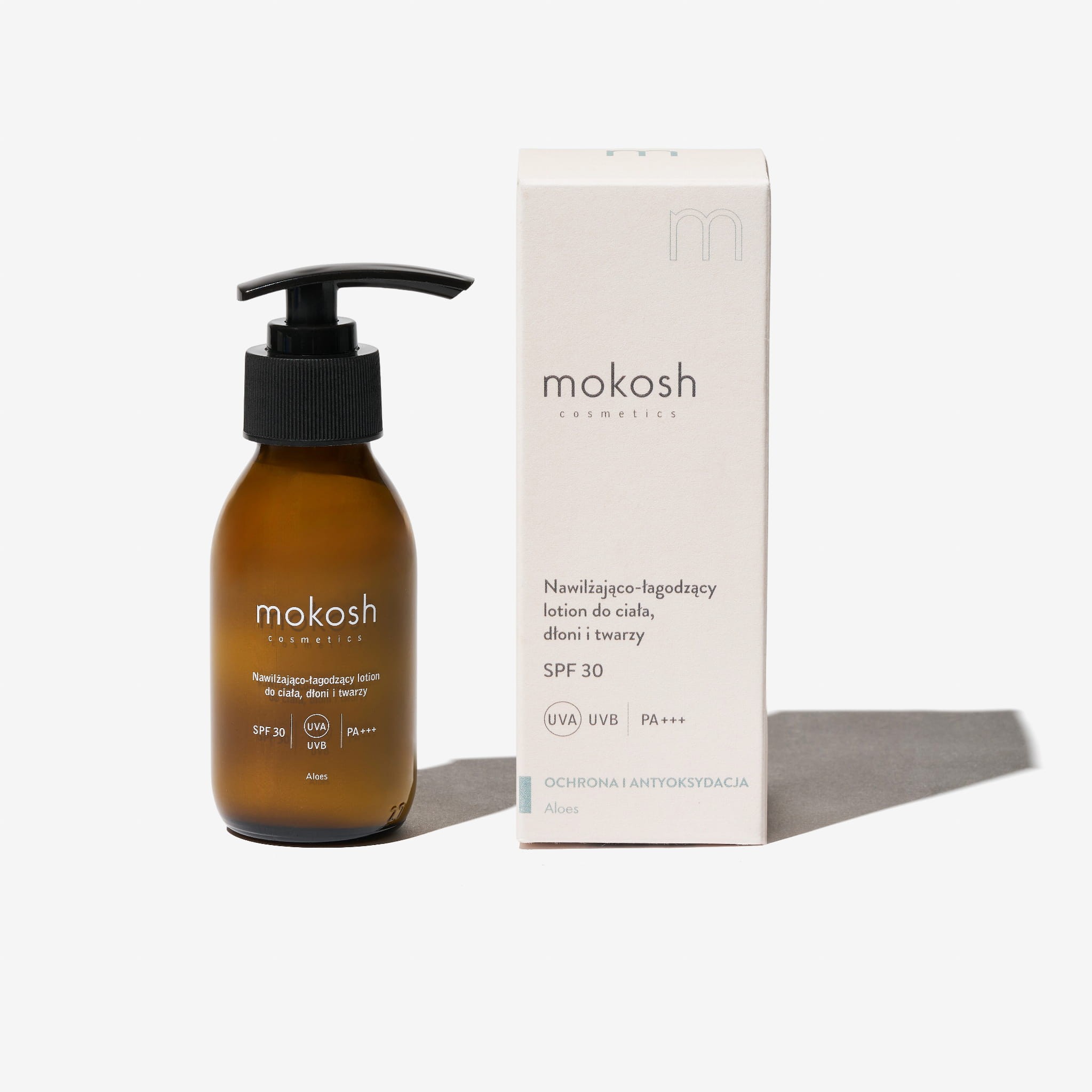Nawilżająco-łagodzący lotion do ciała, dłoni i twarzy SPF 30 | 90 ml | Mokosh