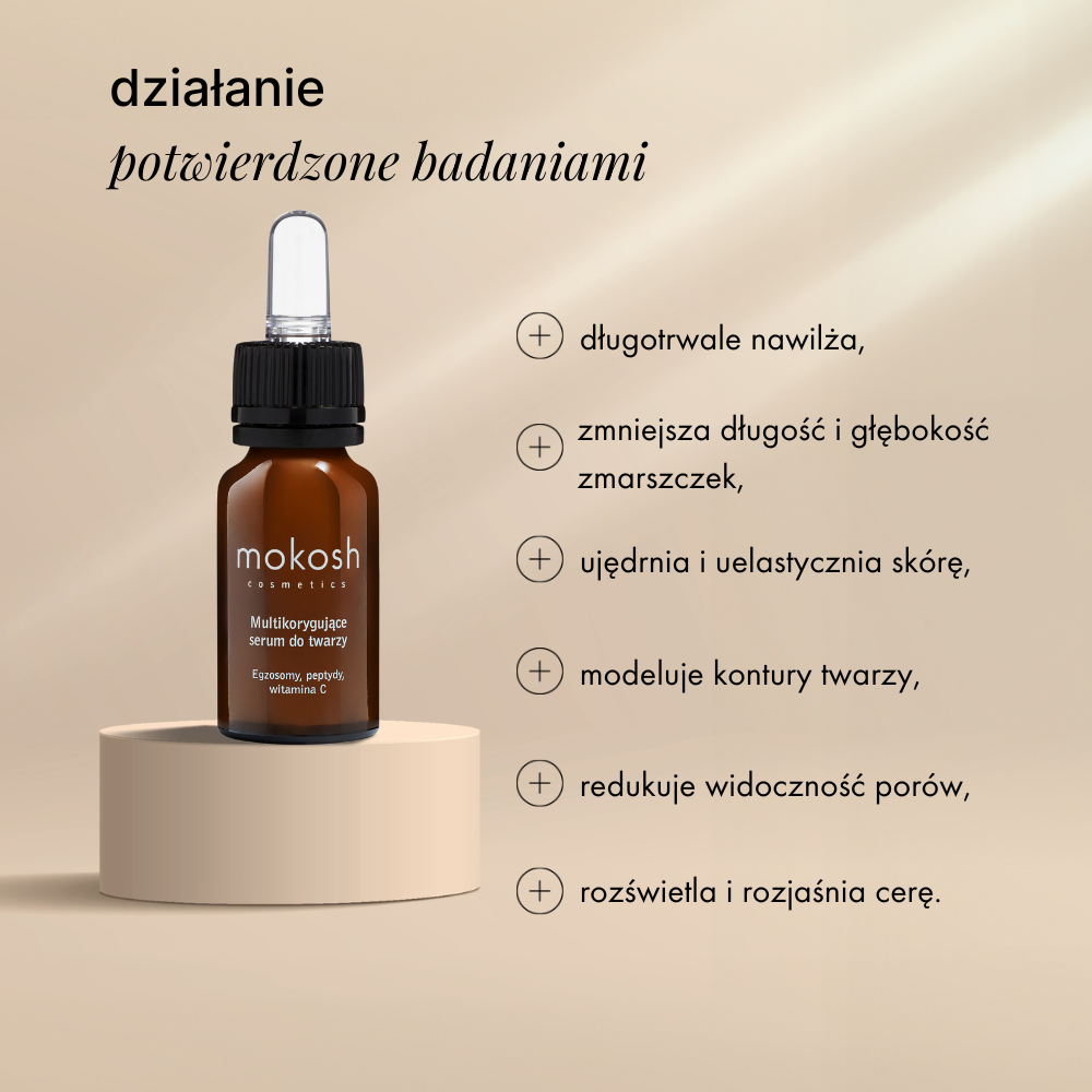 Multikorygujące serum z egzosomami, peptydami i witaminą C | Mokosh