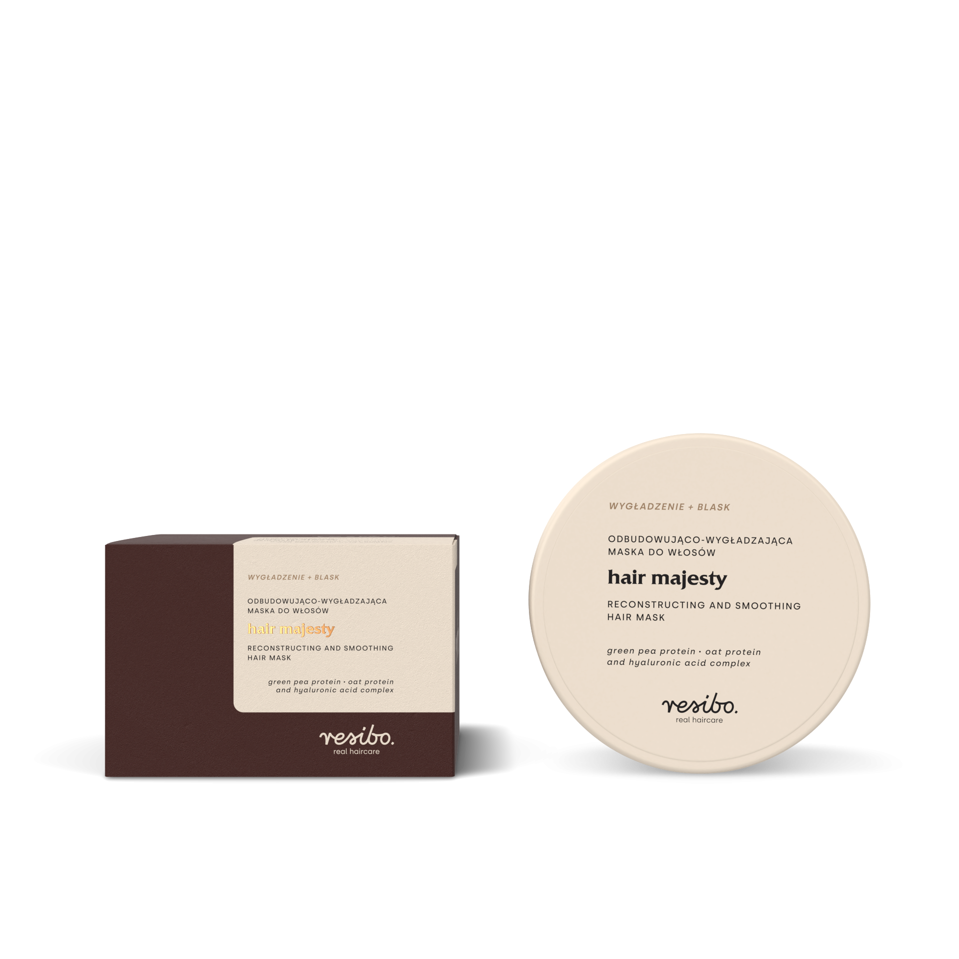 Hair Majesty | Odbudowująco-Wygładzająca Maska do Włosów | 175 ml | Resibo