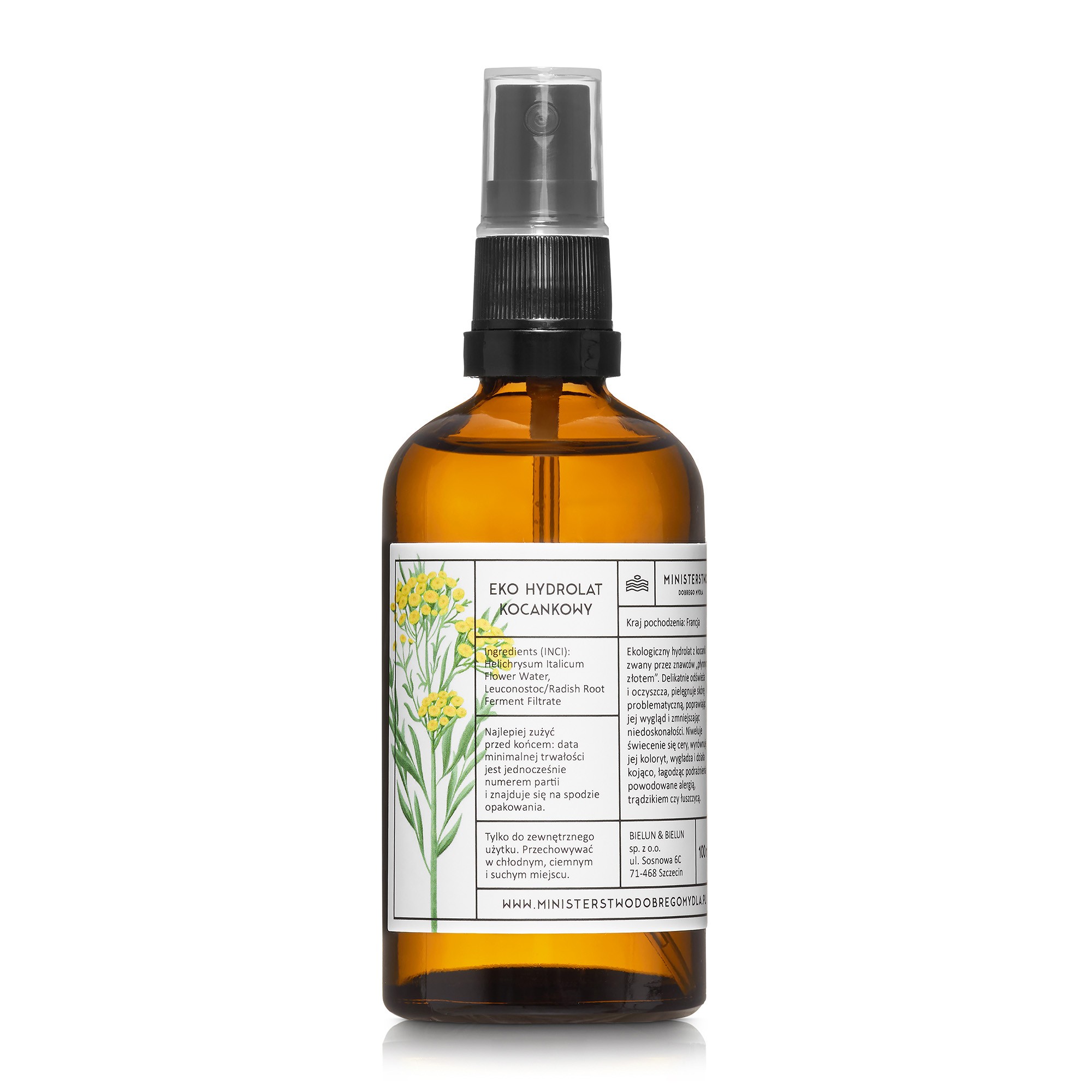 Kocanka – hydrolat ekologiczny | 100 ml | Ministerstwo Dobrego Mydła