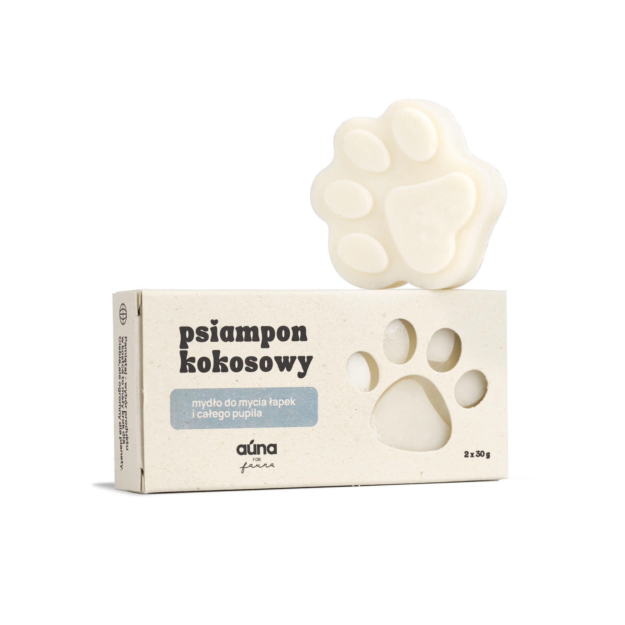 Psiampon kokosowy do mycia łapek i całego pupila | 2 x 30g | auna4fauna