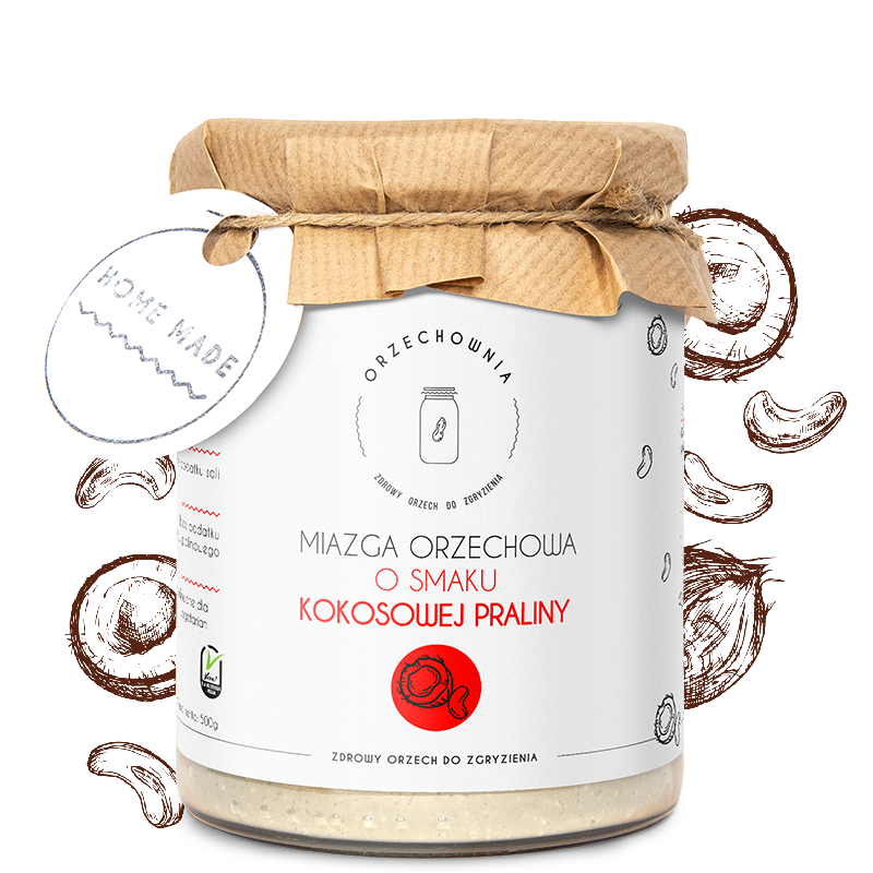 Miazga kokosowa pralina | 500 g | Orzechownia