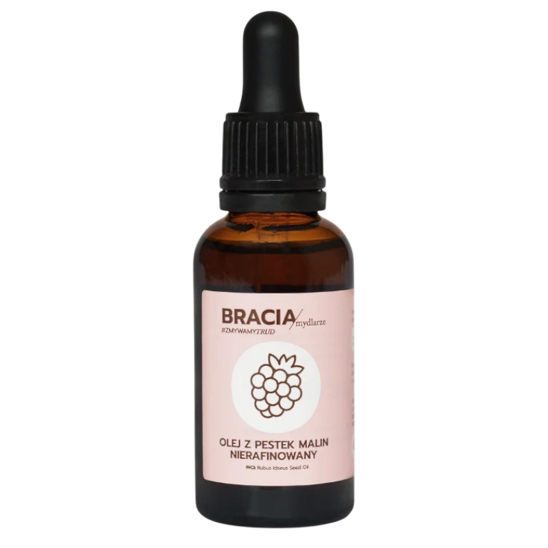Olej z Pestek Malin Nierafinowany | 30 ml | Bracia Mydlarze