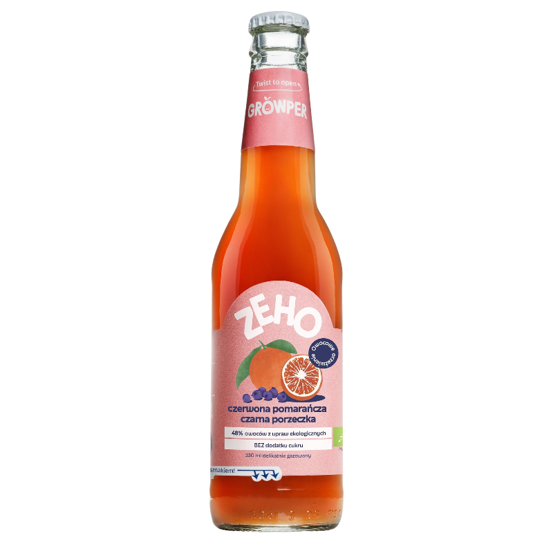 Lemoniada BIO Czerwona Pomarańcza & Czarna Porzeczka | 330 ml | ZEHO