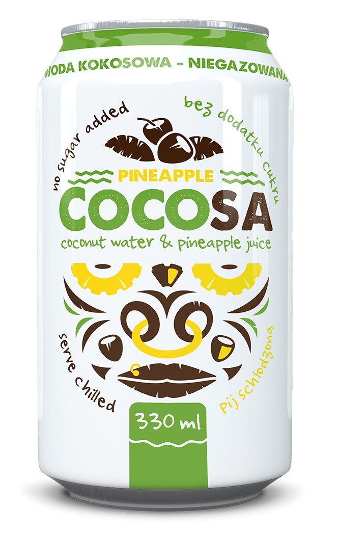 Woda Kokosowa z Sokiem z Ananasa NFC | 330 ml | Cocosa