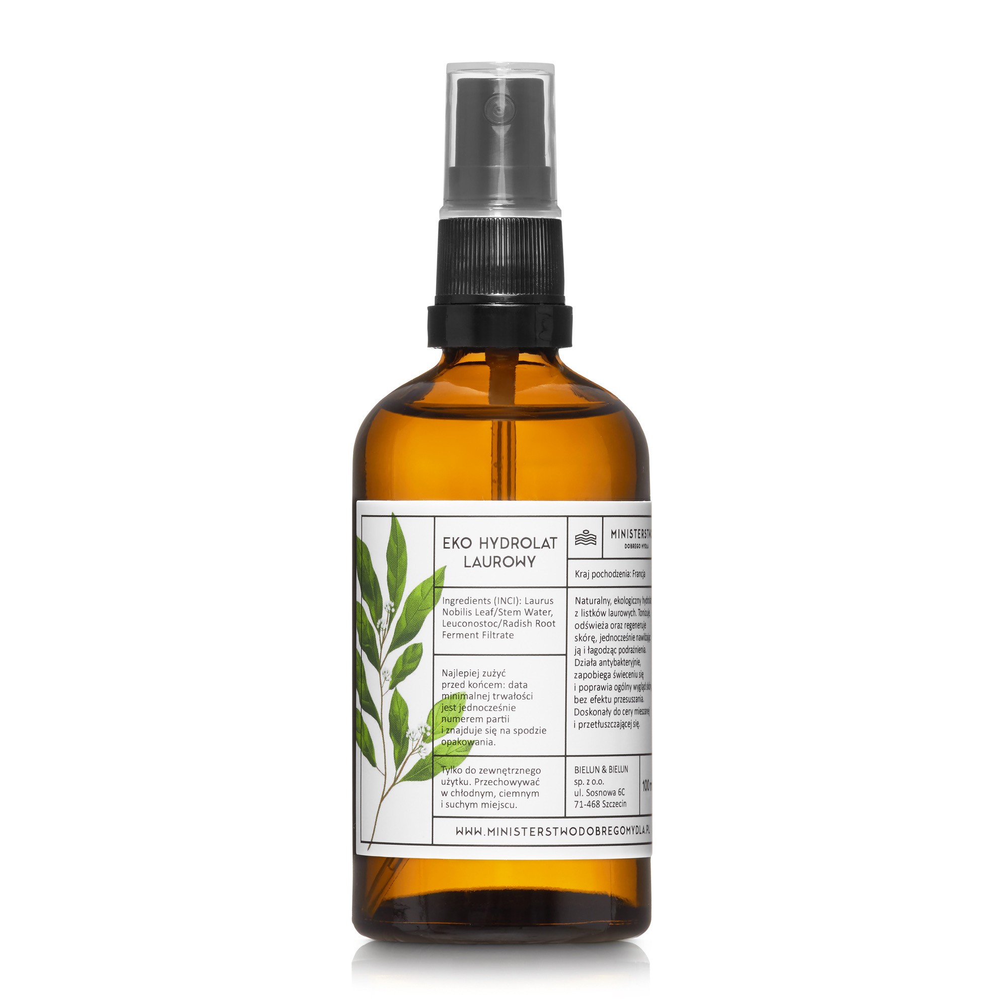Laur – hydrolat ekologiczny | 100 ml | Ministerstwo Dobrego Mydła