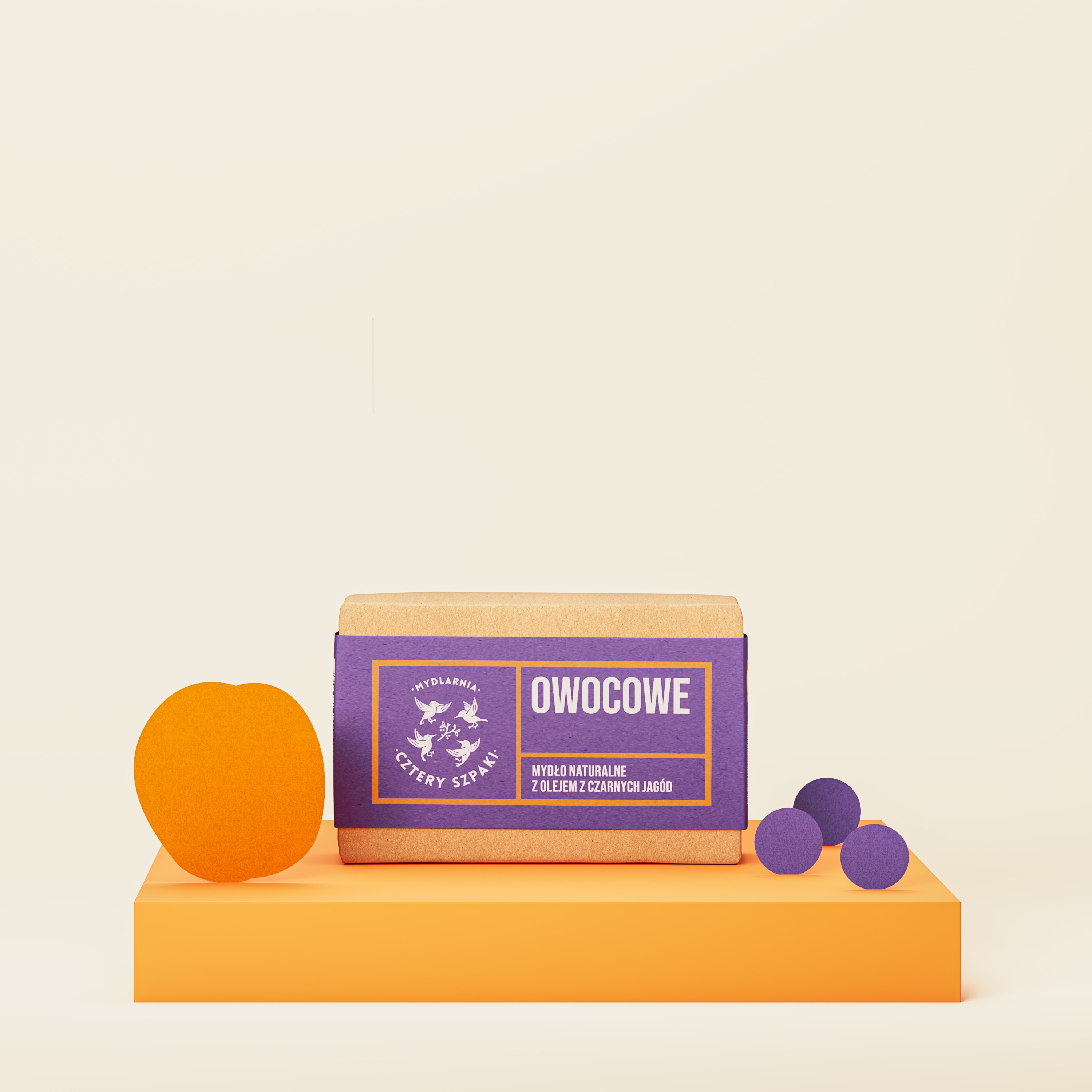 Owocowe | Naturalne Mydło w Kostce | 110 g | 4 Szpaki