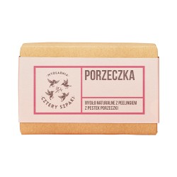 Porzeczka | Naturalne Mydło Peelingujące z Pestkami i Geranium | 110 g | 4 Szpaki