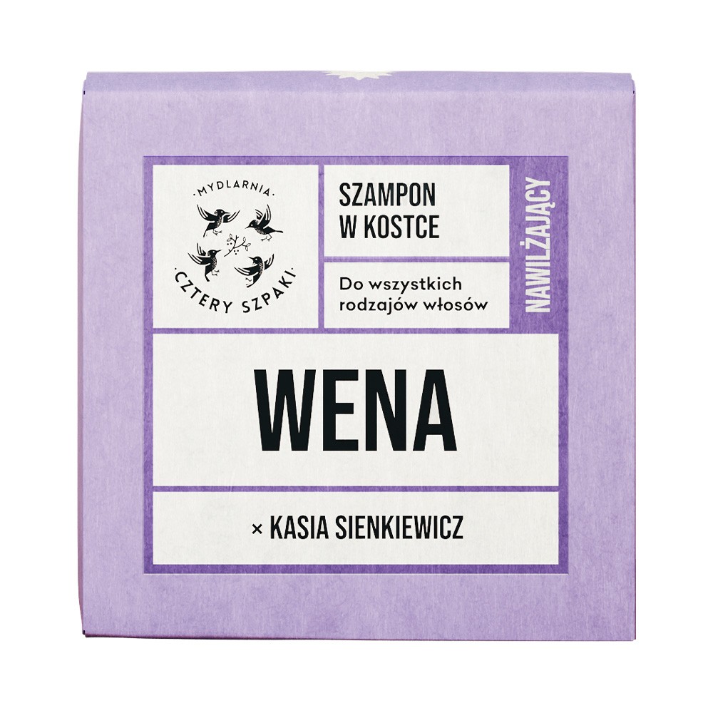 Szampon w kostce nawilżający Wena | bergamotka, wanilia, sandałowiec | 4 Szpaki