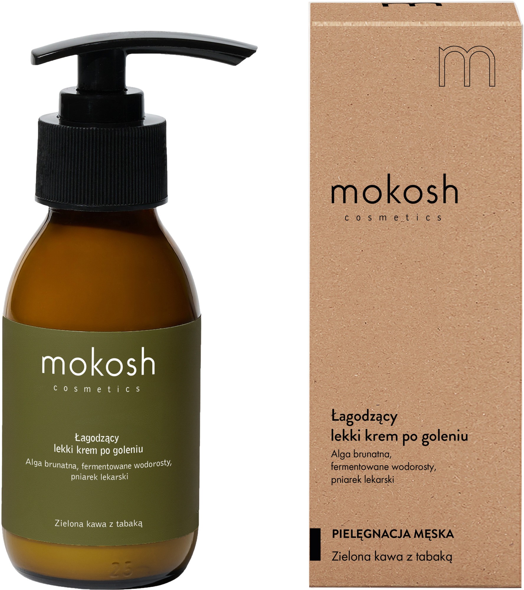 Mokosh krem po goleniu Zielona kawa z tabaką 90 ml | łagodzący, lekki