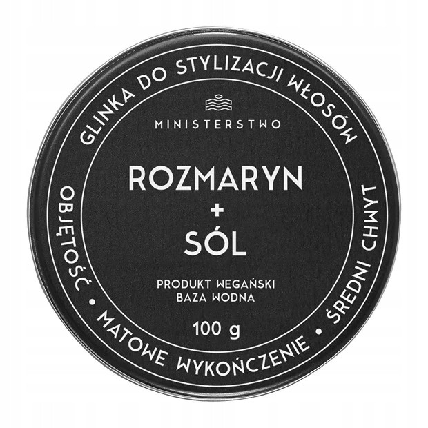 Rozmaryn + Sól – Glinka do stylizacji włosów | 100 g | Ministerstwo Dobrego Mydła