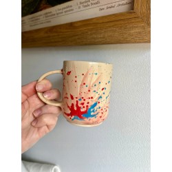 Ceramiczny kubek w ciapki | 300ml | Naturalnie Studio