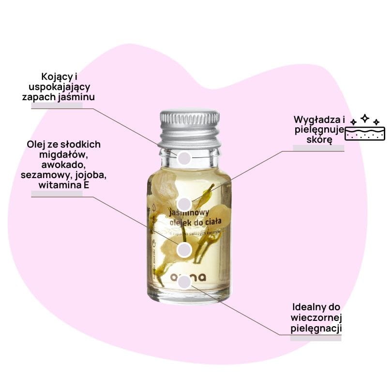 Olejek jaśminowy do ciała mini 10 ml Auna – aromaterapia, ukojenie, pielęgnacja