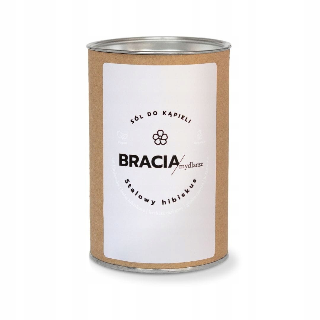 Stalowy hibiskus | sól do kąpieli z bergamotką | 300 g | Bracia Mydlarze