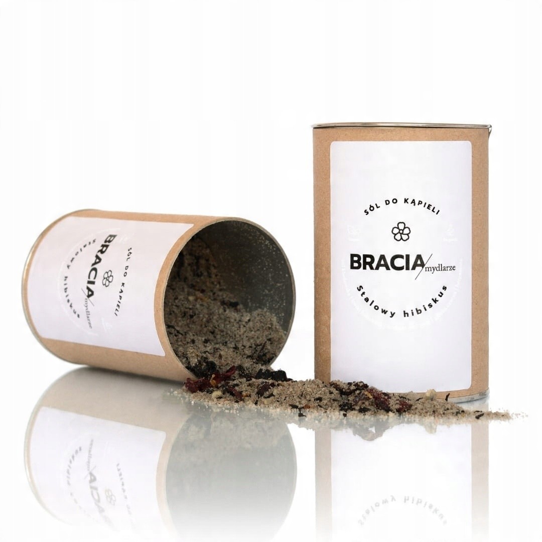 Stalowy hibiskus | sól do kąpieli z bergamotką | 300 g | Bracia Mydlarze