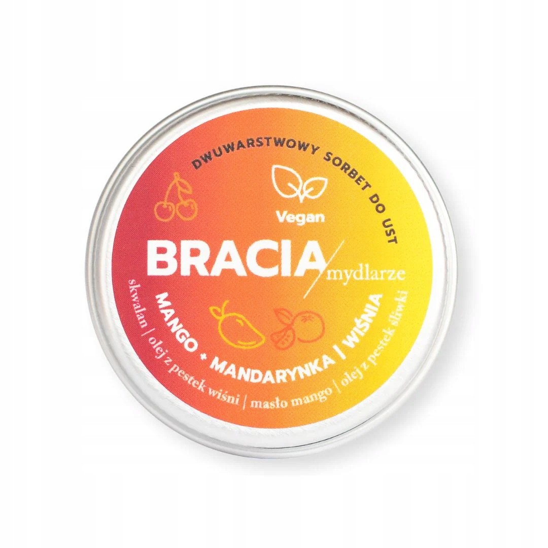 Balsam do ust mango i wiśnia 2w1 | 15 ml | Bracia Mydlarze