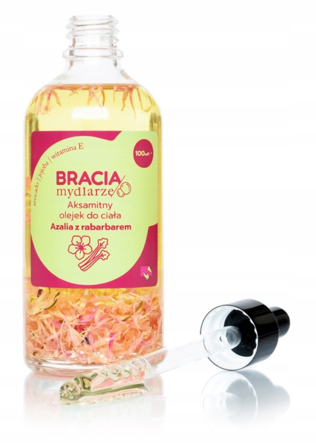 Azalia z rabarbarem | Aksamitny olejek do ciała | 100 ml | Bracia Mydlarze