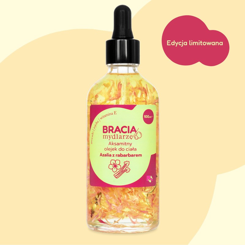 Azalia z rabarbarem | Aksamitny olejek do ciała | 100 ml | Bracia Mydlarze