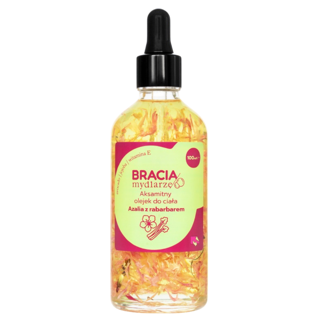 Azalia z rabarbarem | Aksamitny olejek do ciała | 100 ml | Bracia Mydlarze
