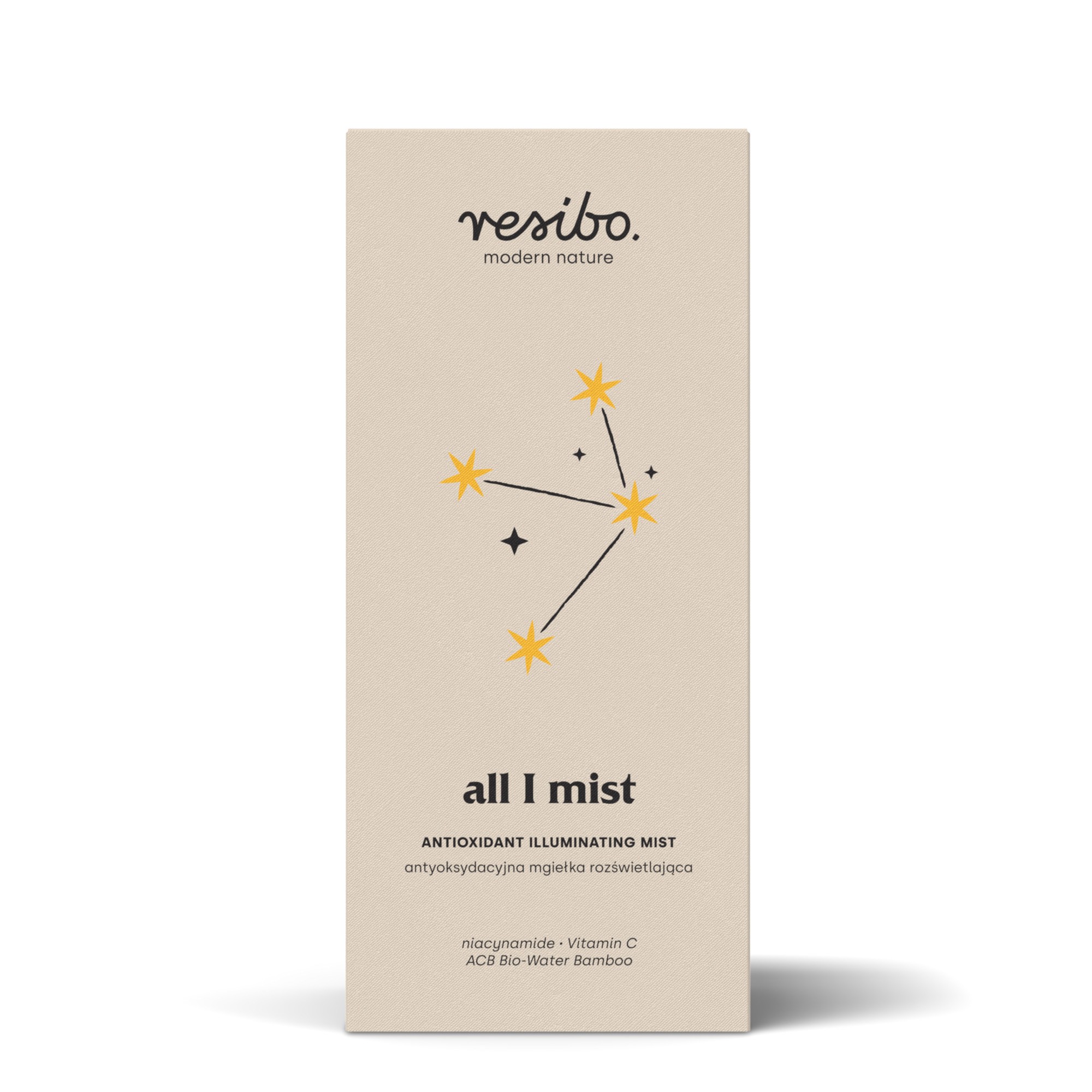 Antyoksydacyjna mgiełka rozświetlająca All I Mist | 100 ml | Resibo