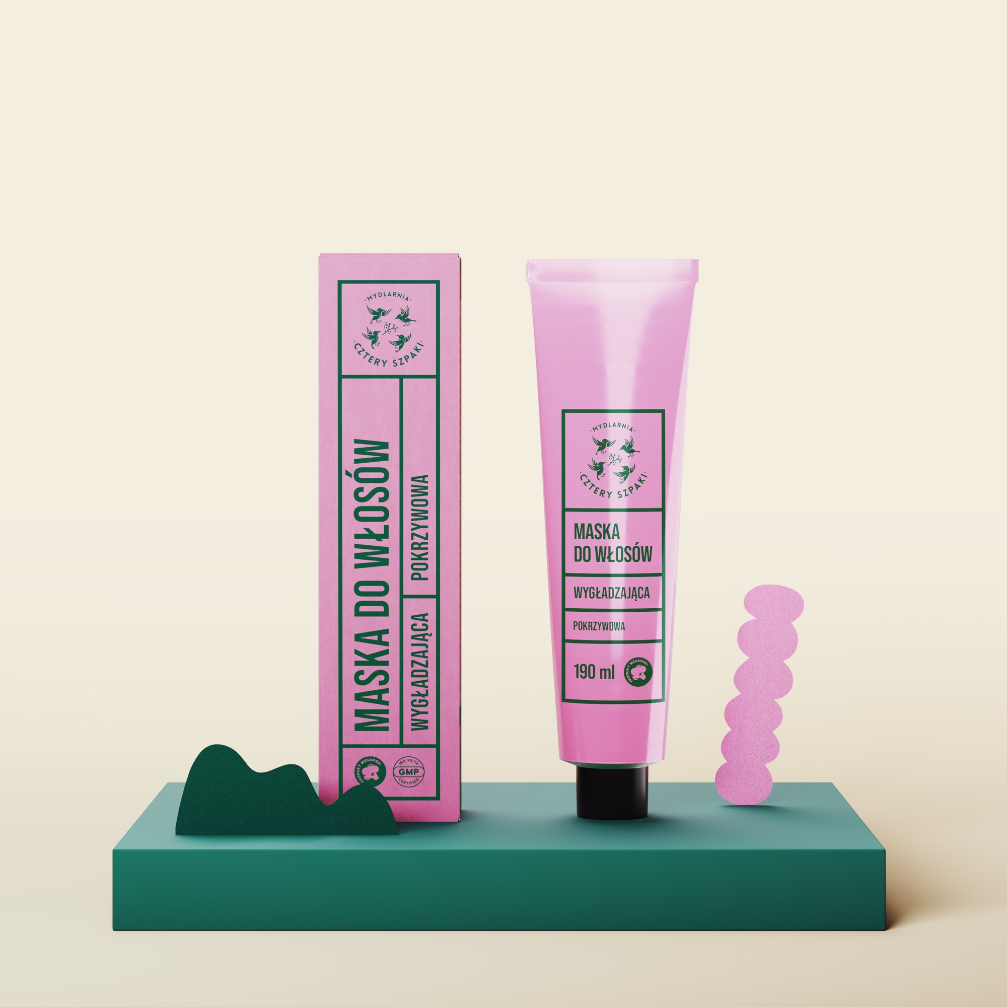 Wygładzająca maska do włosów Pokrzywowa | 190 ml | 4 Szpaki
