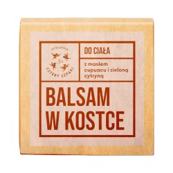 Balsam do ciała w kostce | Zielona cytryna i geranium | 55 g | 4 Szpaki