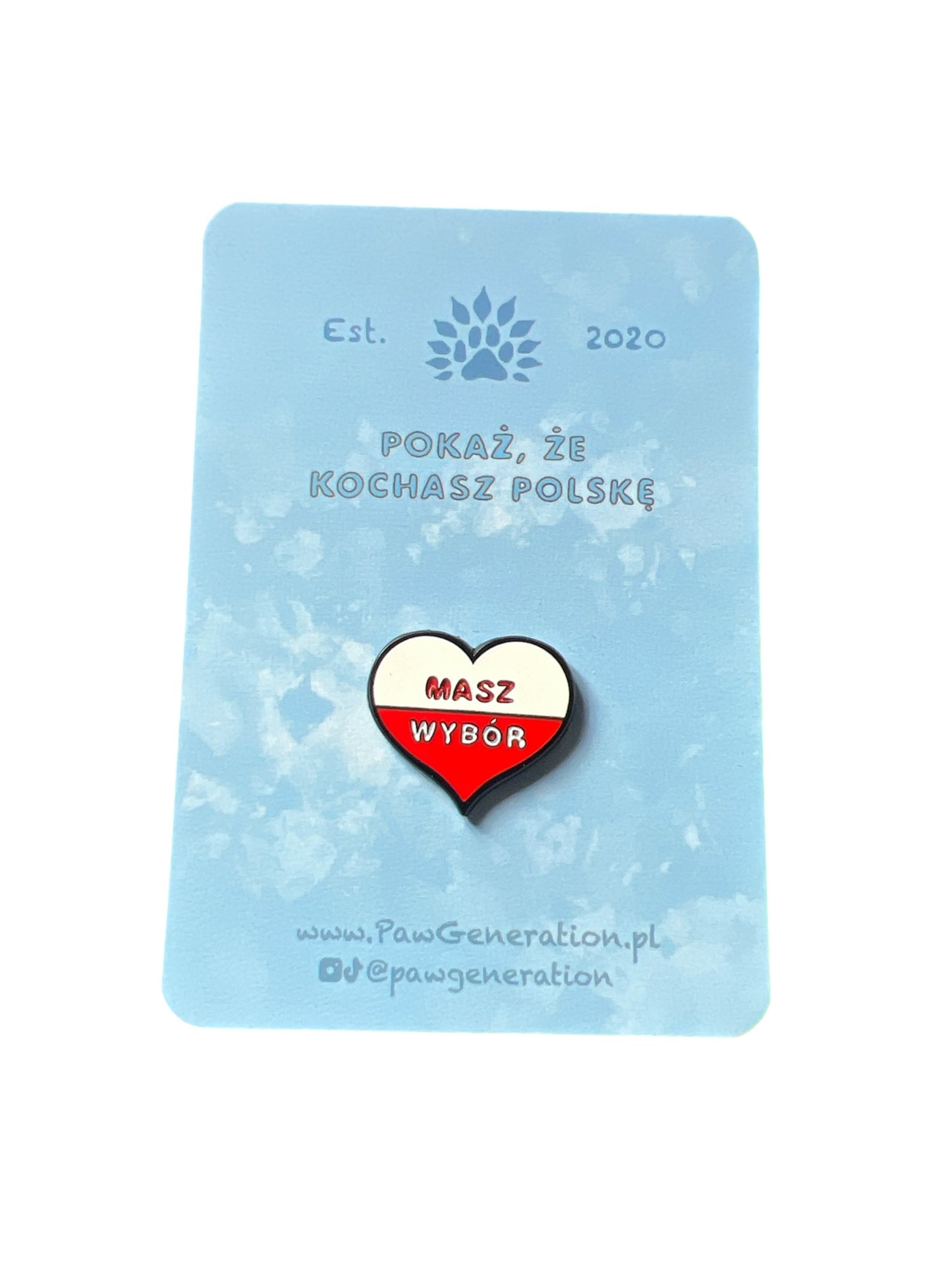 Pin Masz wybór | Serce z przesłaniem | 2,5 cm | Paw Generation