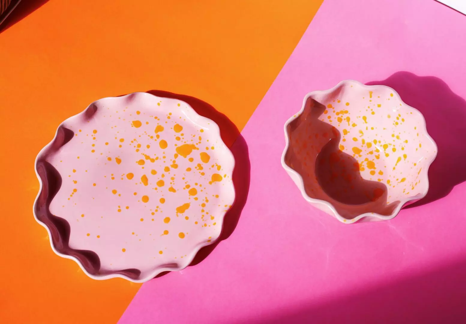 Talerz śniadaniowy z falbanką 20 cm | Naturalnie Studio