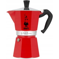 Kawiarka Bialetti Moka Express 6tz czerwona 300 ml – klasyczna włoska kawiarka