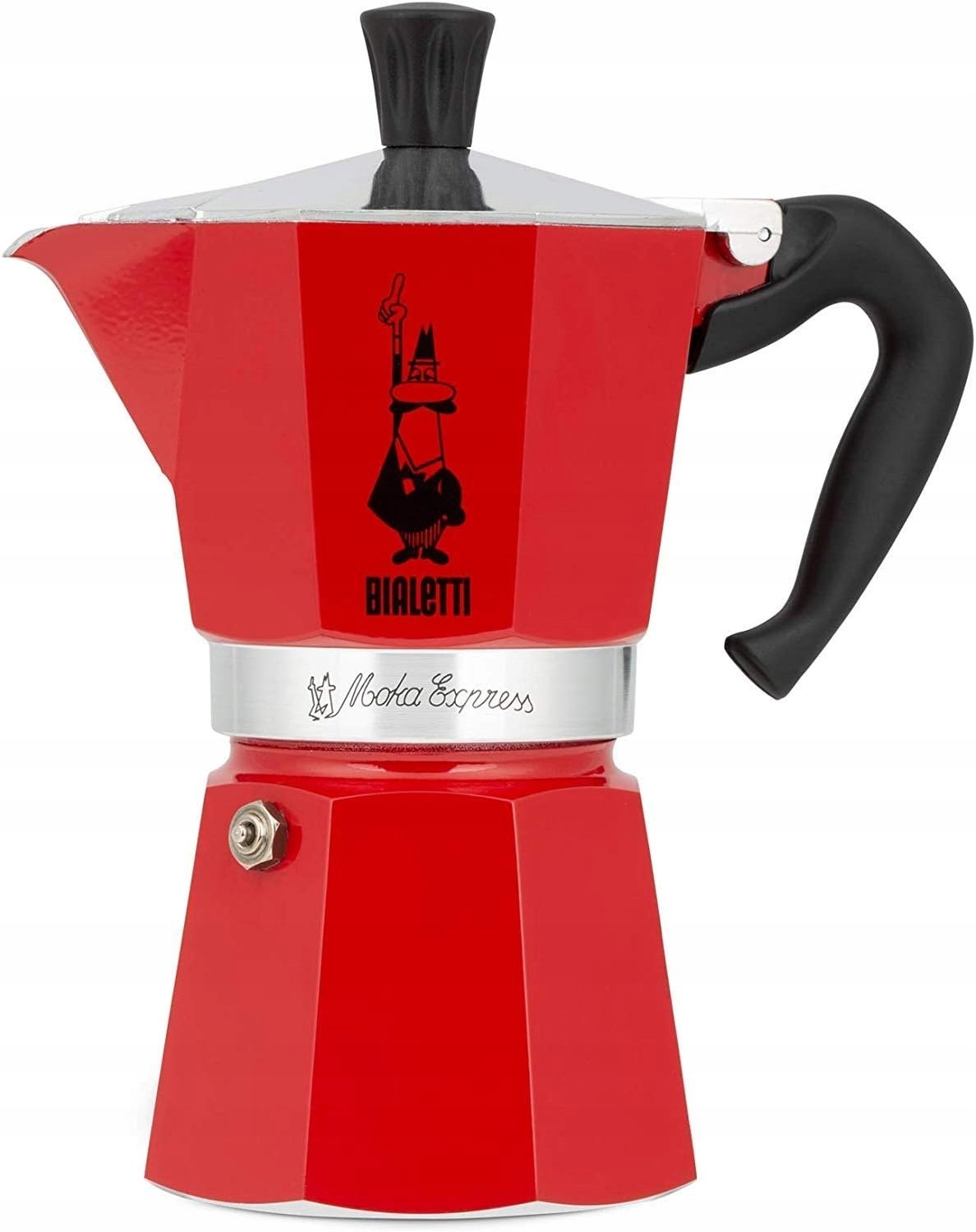 Kawiarka Bialetti Moka Express 6tz czerwona 300 ml – klasyczna włoska kawiarka