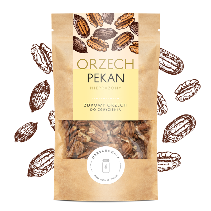 Orzech pekan nieprażony 200 g | Bogactwo antyoksydantów | Orzechownia