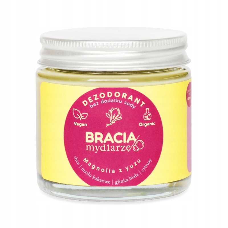Dezodorant w kremie bez sody Magnolia z yuzu | 60 ml | Bracia Mydlarze