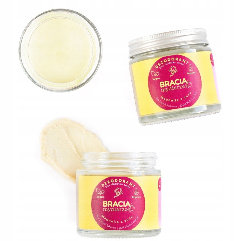 Dezodorant w kremie bez sody Magnolia z yuzu | 60 ml | Bracia Mydlarze