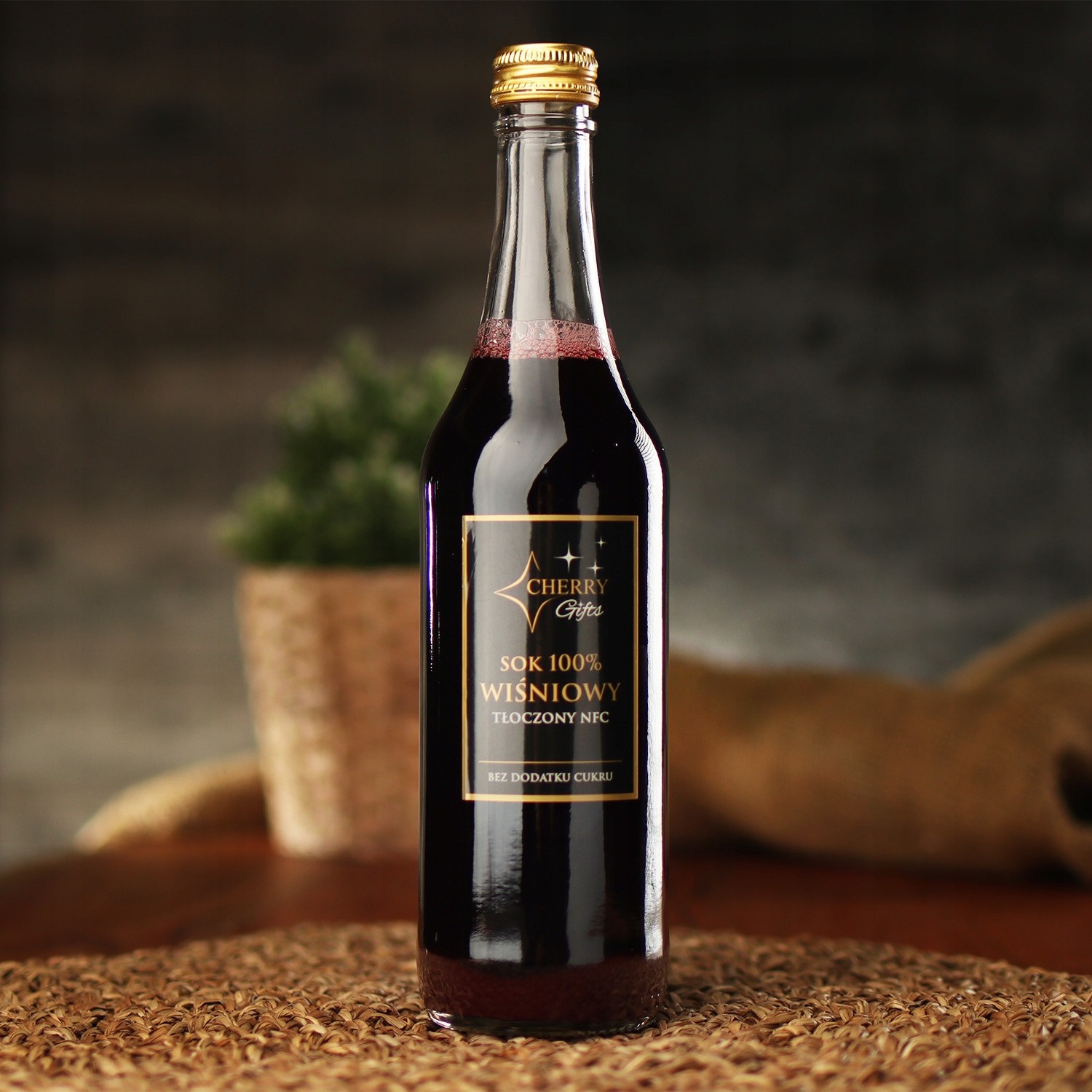 Sok Wiśniowy Tłoczony na Zimno NFC | 480 ml | Cherry Gifts