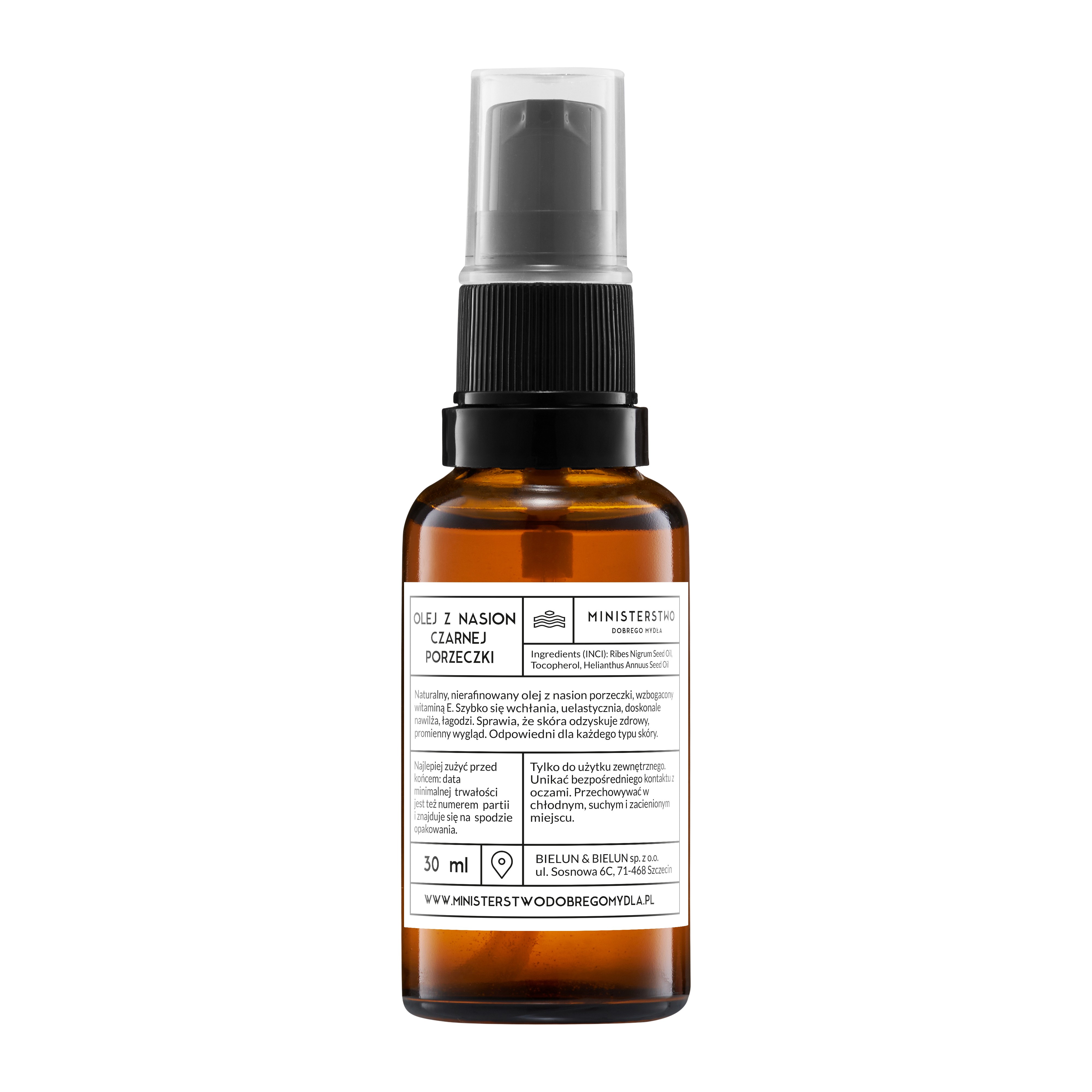 Olej z nasion czarnej porzeczki do twarzy i włosów | 30 ml | Ministerstwo Dobrego Mydła