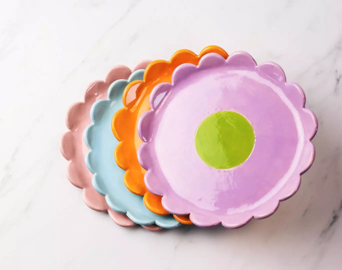 Talerz Kwiatek - Kolekcja FLOWER POWER – liliowy | ok. 20 cm | Naturalnie Studio