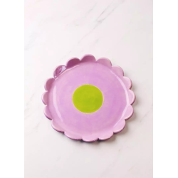 Talerz Kwiatek - Kolekcja FLOWER POWER – liliowy | ok. 20 cm | Naturalnie Studio