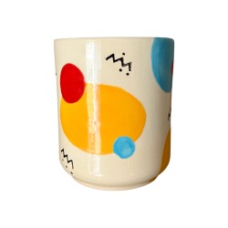 Czarka ceramiczna Abstrakcja – wzór Kolorowe Koła | 300 ml | Naturalnie, STUDIO