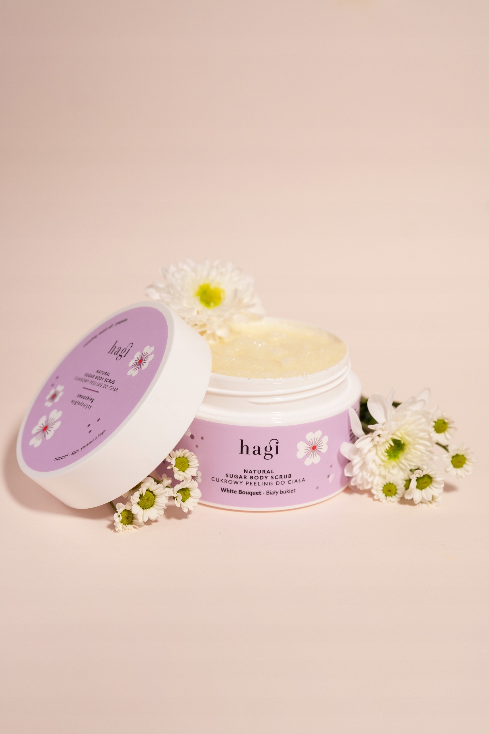 Peeling cukrowy do ciała Biały Bukiet | 200g | Hagi