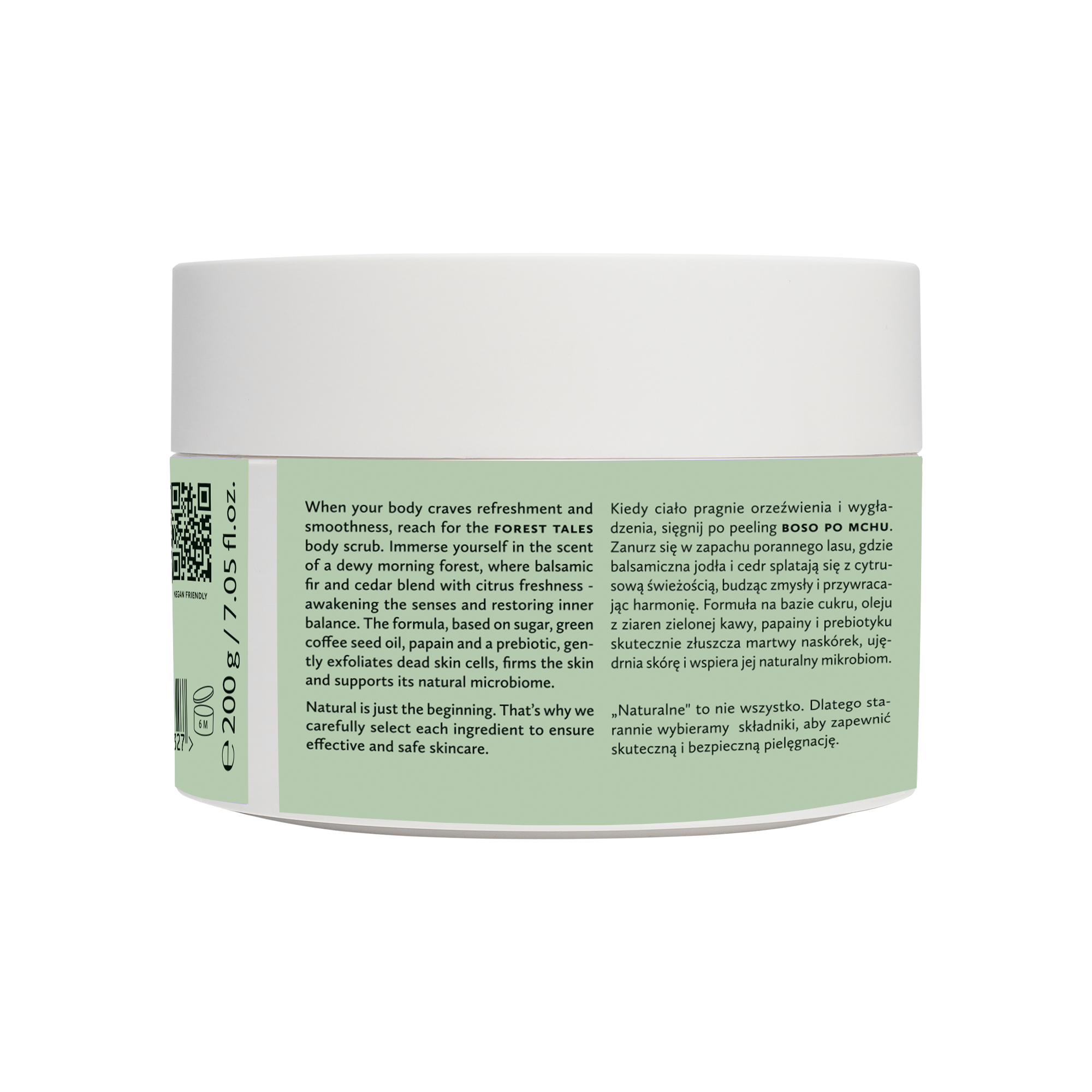 Peeling cukrowy Boso po mchu | 200 ml | Hagi