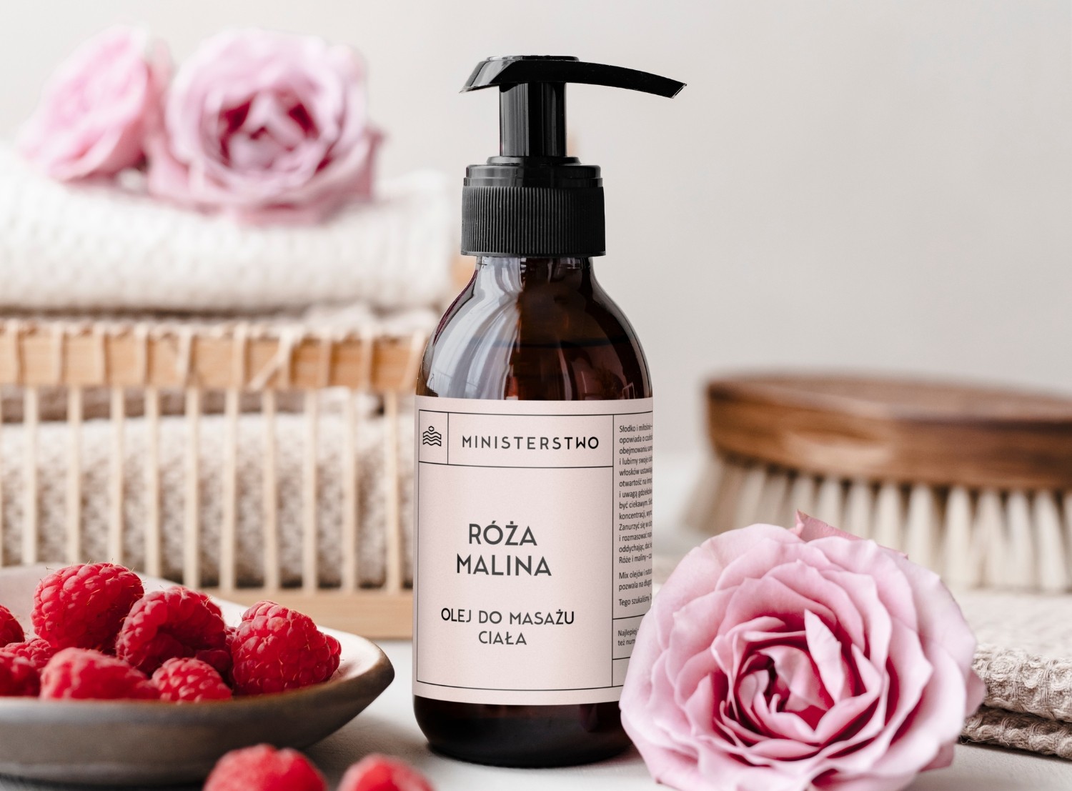 Róża-Malina – olejek do masażu ciała | 140 ml | Ministerstwo Dobrego Mydła