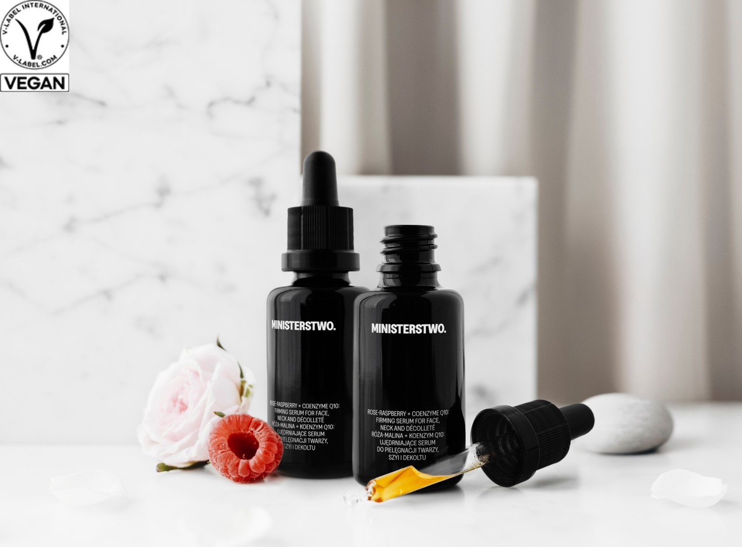 Róża-Malina – Olejowe Serum do Twarzy z Q10 i witaminami | 30 ml | Ministerstwo Dobrego Mydła