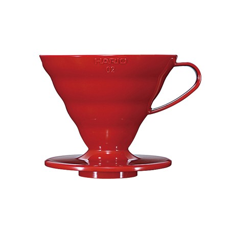 Ceramiczny drip Hario V60-02 czerwony – do 4 filiżanek kawy